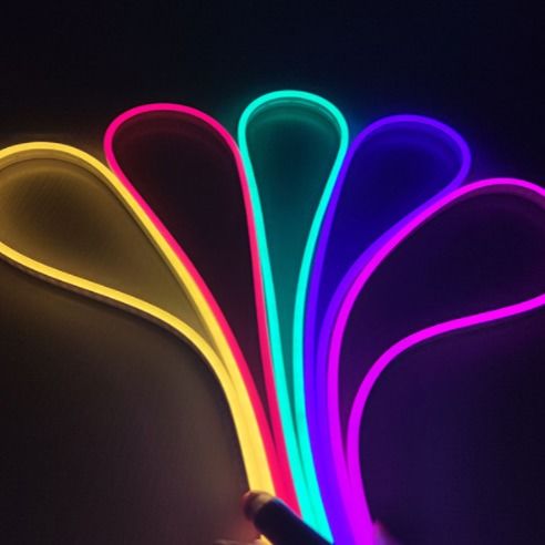 6x12mm নরম LED নিয়ন নমনীয় স্ট্রিপ 12V নীল লাল গোলাপী রঙিন সংকীর্ণ সজ্জা IP65
