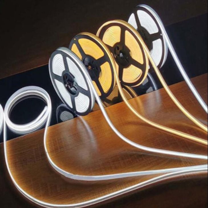 2 কালার 2700-6500K ডিম্মেবল COB LED স্ট্রিপ 12V 10W উচ্চ উজ্জ্বলতা