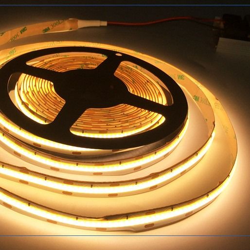 টিউনেবল কালার হোয়াইট ওয়ার্ম COB LED স্ট্রিপ লাইট 12V 24V 8mm
