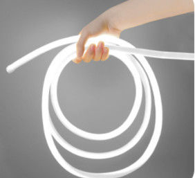 360 ডিগ্রি নিয়ন নমনীয় স্ট্রিপ লাইট DIY LED সিলিকন রাউন্ড টিউব লাইট 24V 12W IP67